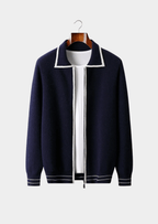 FILO NOBILE | Cardigan Merino Polo Contrast