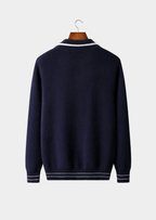 FILO NOBILE | Cardigan Merino Polo Contrast