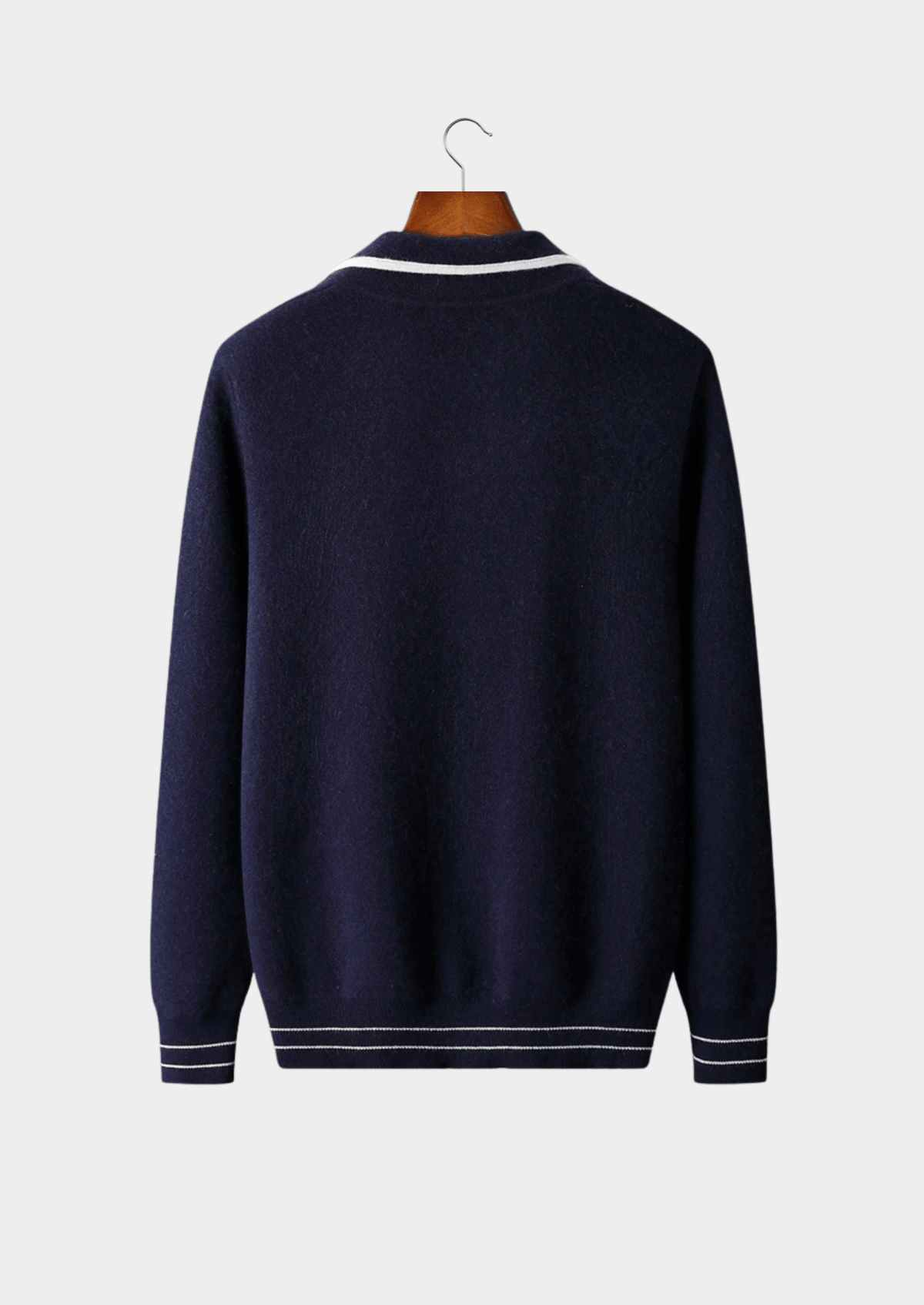 FILO NOBILE | Cardigan Merino Polo Contrast