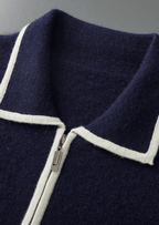FILO NOBILE | Cardigan Merino Polo Contrast