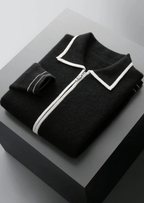 FILO NOBILE | Cardigan Merino Polo Contrast
