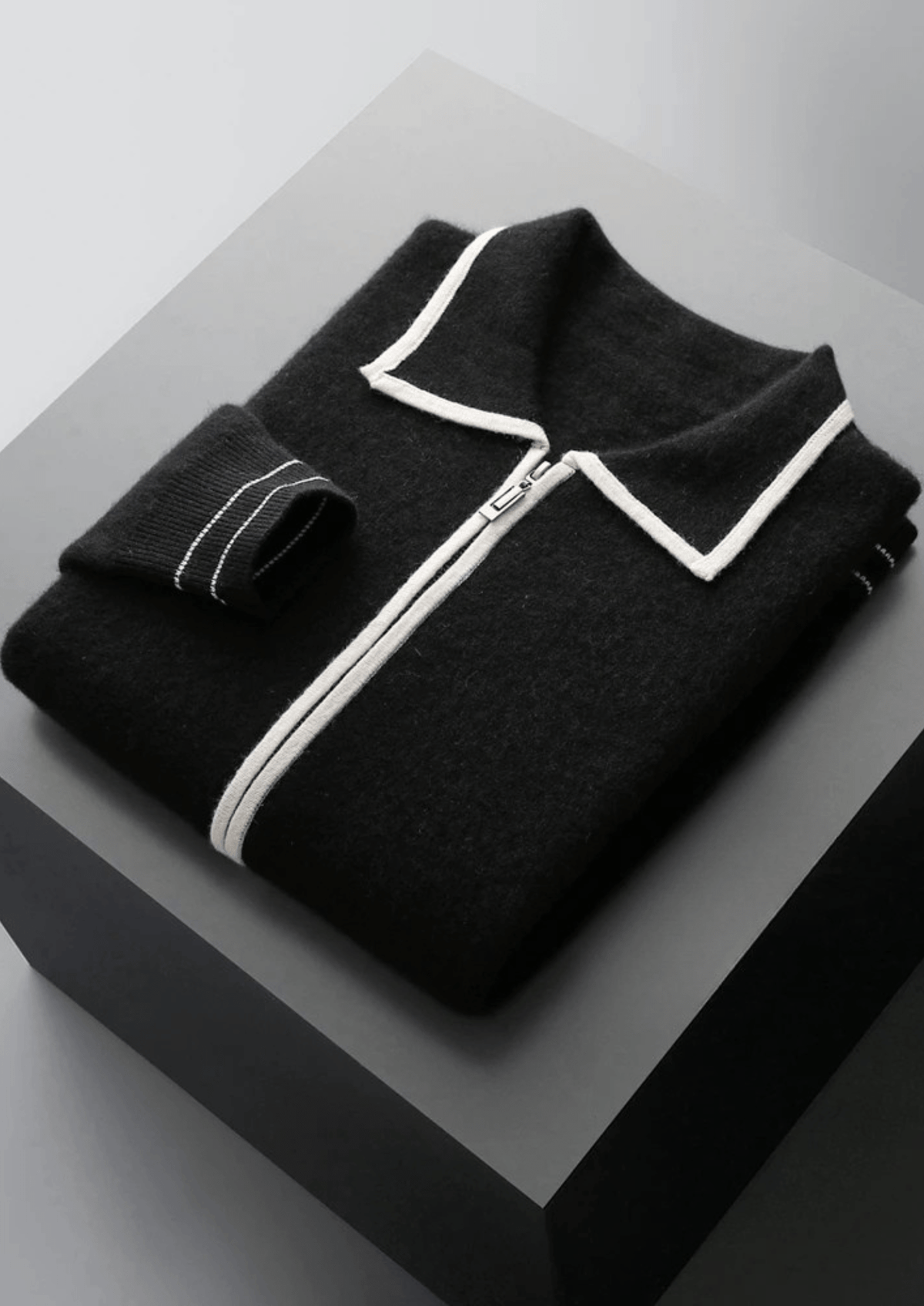 FILO NOBILE | Cardigan Merino Polo Contrast
