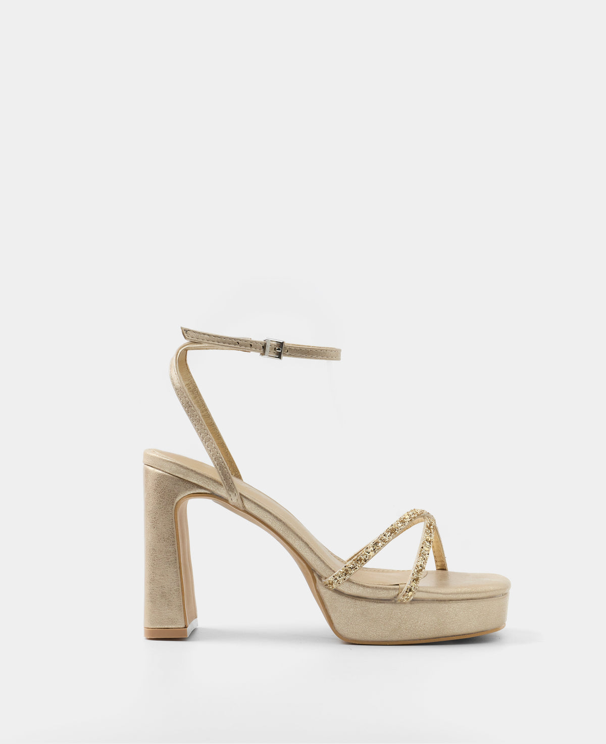 LUCENA | Sandali Tacco Piattaforma Glitter